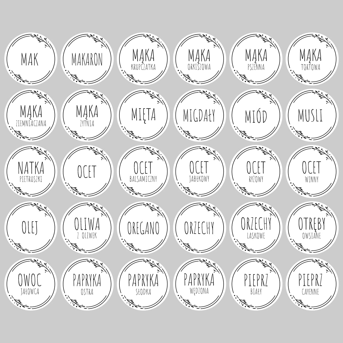 naklejki na słoiczki do grilla do grzańca