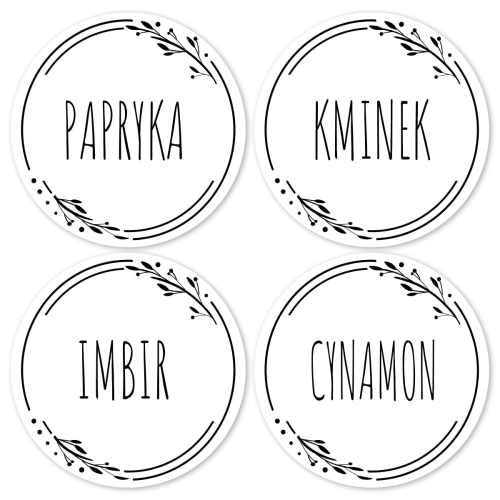 Naklejki na słoiczki z przyprawami 24szt.